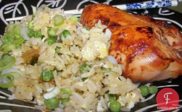 Frango Assado Com Arroz Frito