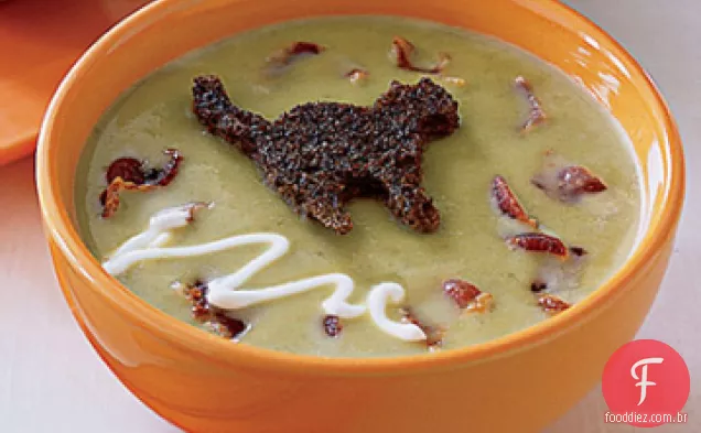Sopa De Ervilha Com Croutons De Gato Preto-W