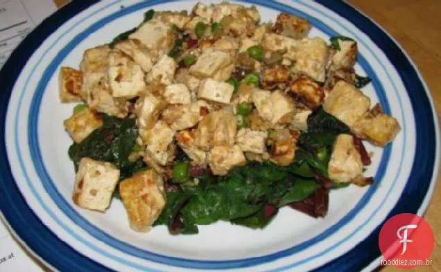 Greens Tibetanos Com Tofu (Tse Tofu)