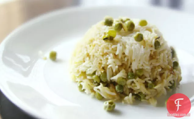 Arroz Basmati e ervilha Pilaf (ervilhas Pulao)