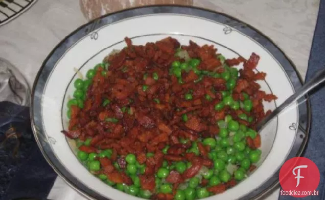 Ervilhas com chalotas e Pancetta