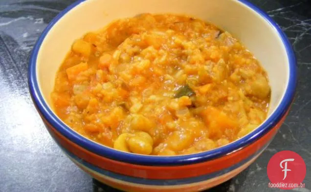 Shorba Baidha-Sopa De Galinha Argelina.
