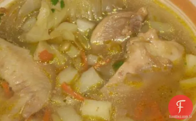 Aguado de Gallina ou sopa de Arroz De Galinha