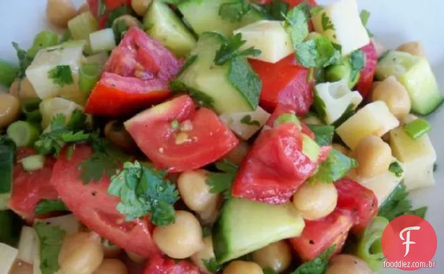 Salada De Grão De Bico De Tomate