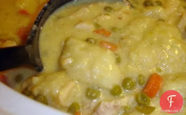 Frango e bolinhos Crock Pot da tia Bettye