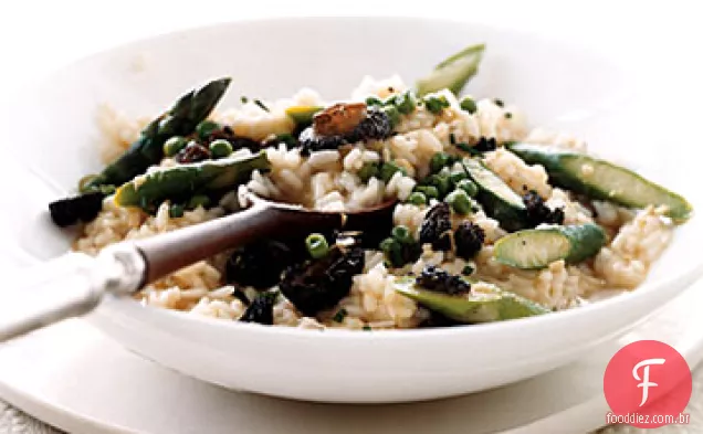 Risoto com espargos e Morel Ragoût