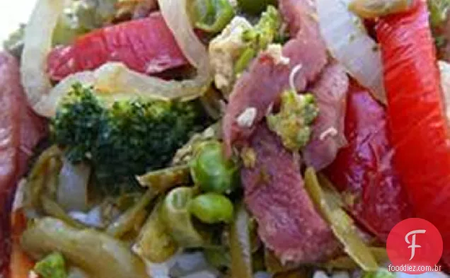 Sobras de presunto e Medley vegetal