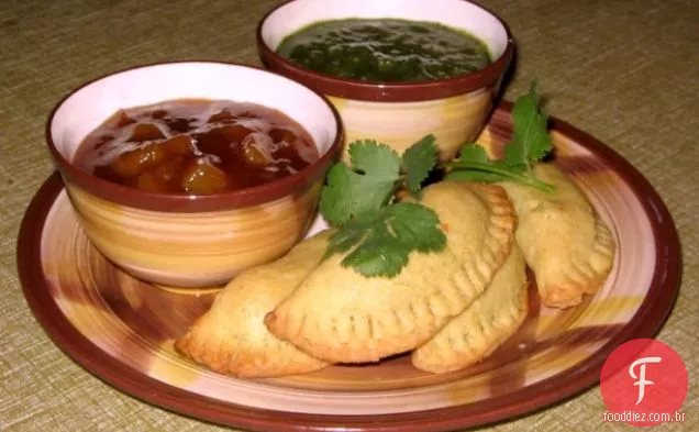 Pastelarias Samosa Vegetais Da Índia Oriental