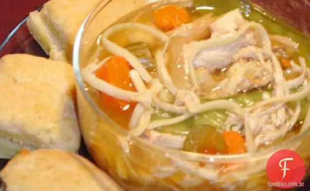 Chicken Linguine Soup-Crock Pot