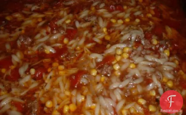 Fácil Delicioso Hambúrguer Orzo Sopa