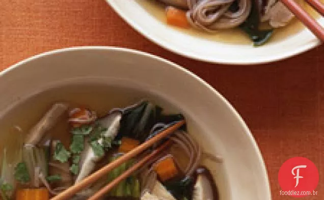 Sopa De Macarrão Soba De Frango Com Capim-Limão