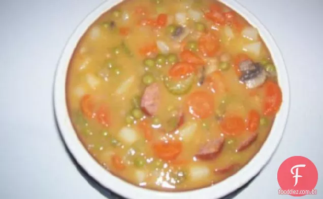 Quick Kielbasa-Sopa De Feijão