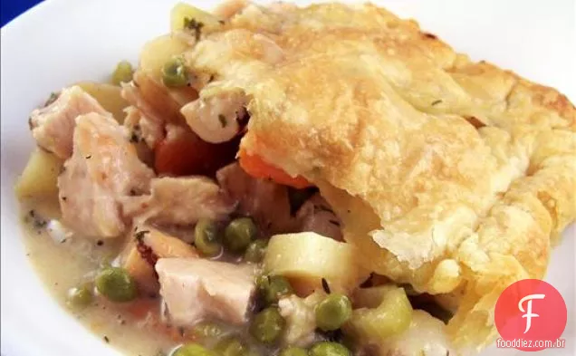 Torta De Frango Com Baixo Teor De Gordura Com Massa Folhada!