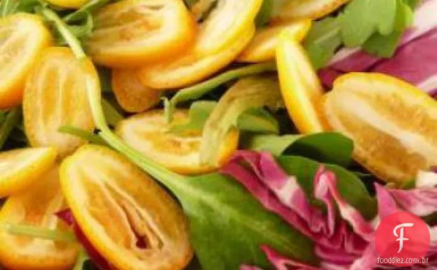 Salada De Verduras Amargas Com Kumquat