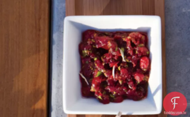 Almôndegas de peru com sálvia e Cranberries