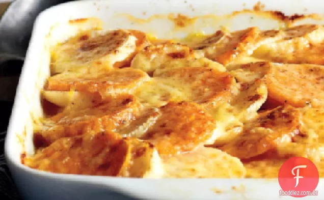 Nabo e gratinado de Batata Doce