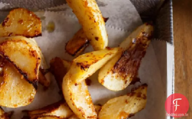 Nabos assados com parmesão
