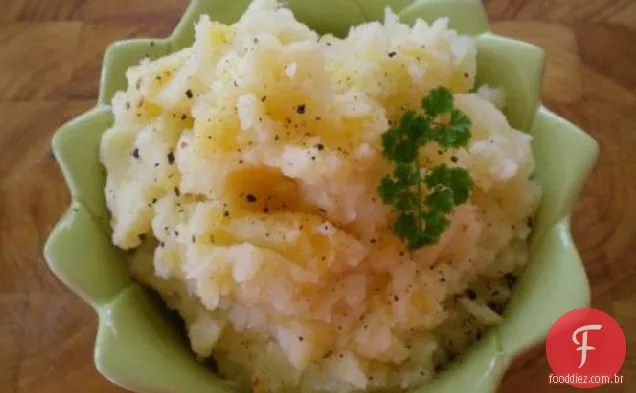 Purê de Rutabaga (nabo amarelo ou sueco) e batata