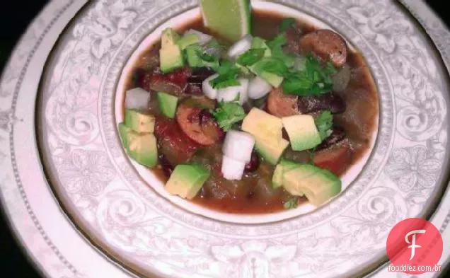 Salsicha picante e rica e pimentão de feijão (Ww 6 Pointsplus)