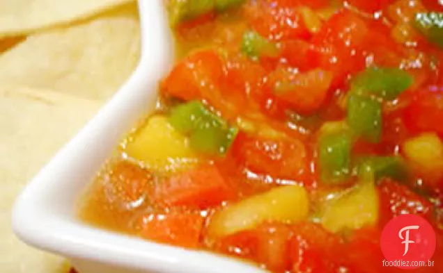 Salsa de abacate, tomate e manga