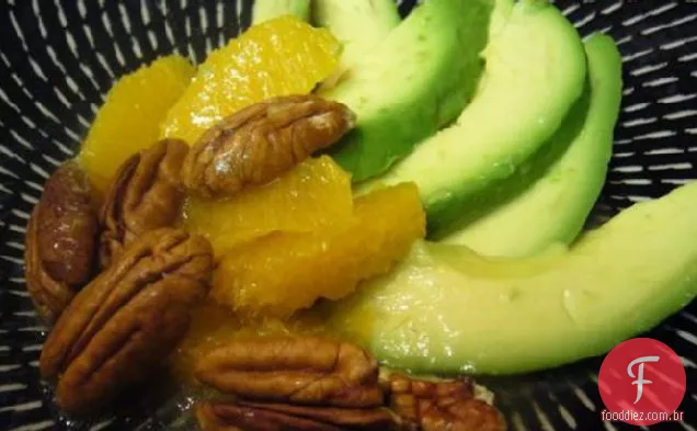 Salada de abacate e laranja