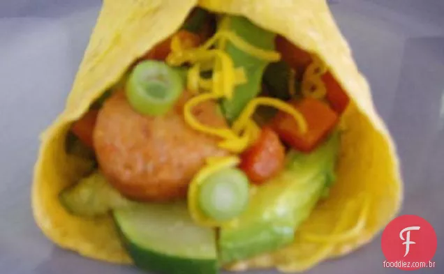 Envoltório De Salsicha Mediterrânea (Com Opção Vegetariana)