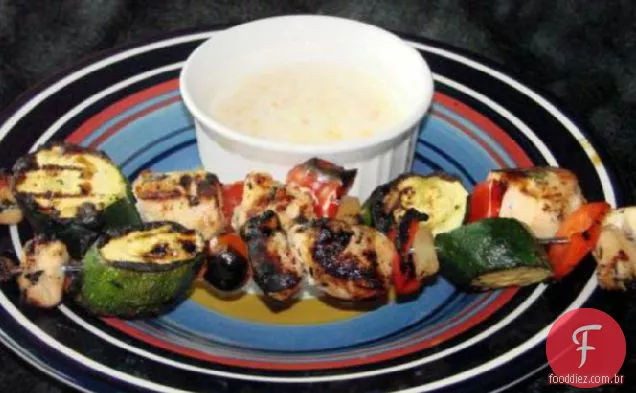 Fique com suas costelas-Kebabs de frango
