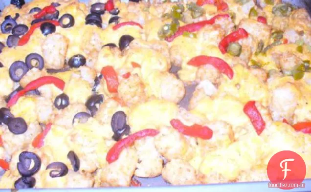 Taco Tots Com Queijo, Pimentão E Azeitonas
