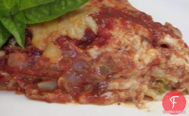 Lasanha Com Salsicha Picante, Pimentão E Cebola