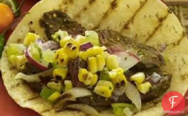 Bife picante e Tacos macios de milho
