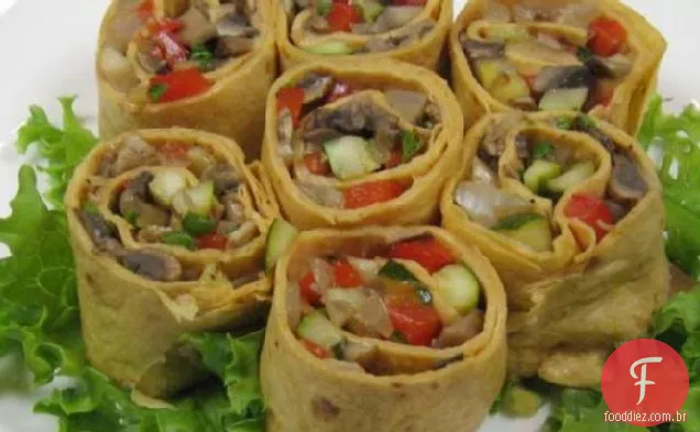 Rolls-Ups Vegetais Grelhados