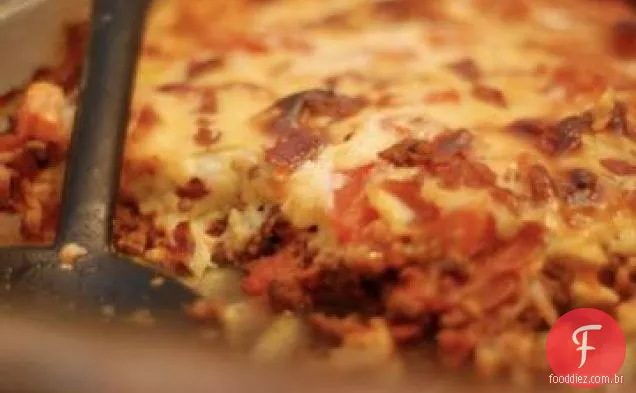 Bacon Cheeseburger De Cabeça Para Baixo Pizza