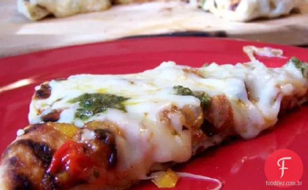 Salsicha grelhada e pimentos Pizza