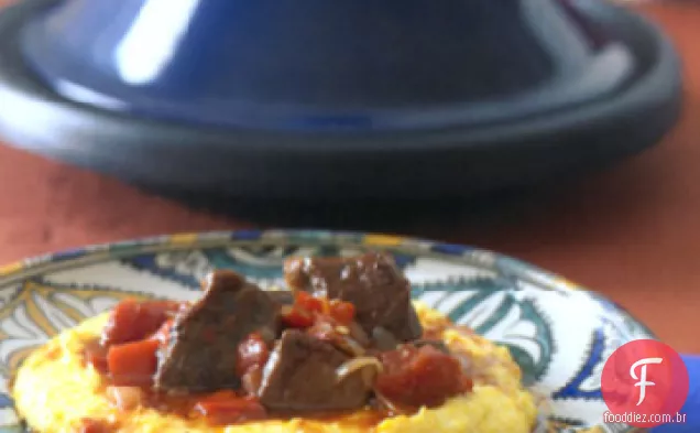 Ensopado de porco com pimentão doce e picante do Abruzzo