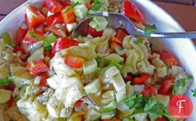 Salada De Berinjela Assada Na África Do Sul