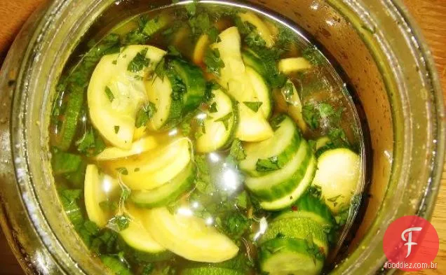 Salada De Pepino E Abobrinha
