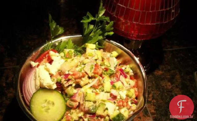 Tomate-Pepino-Salada Feta