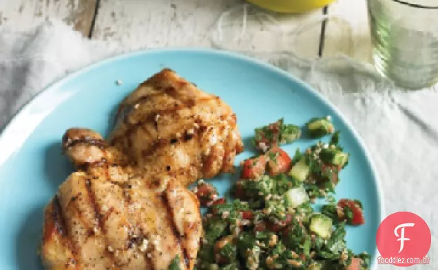 Frango com limão grelhado com Tabbouleh