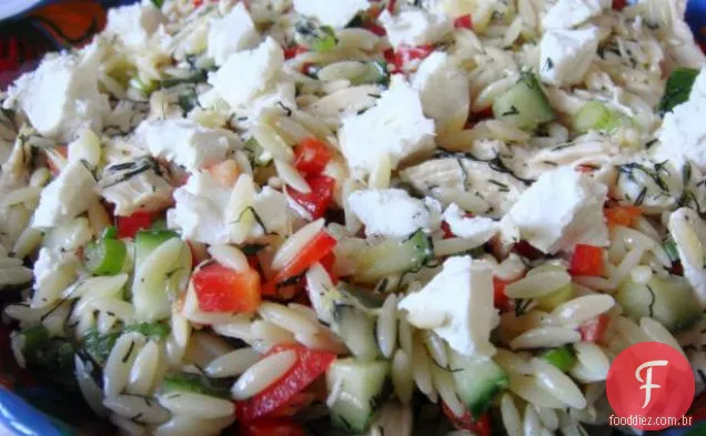 Lemony Orzo - Salada Vegetariana Com Frango