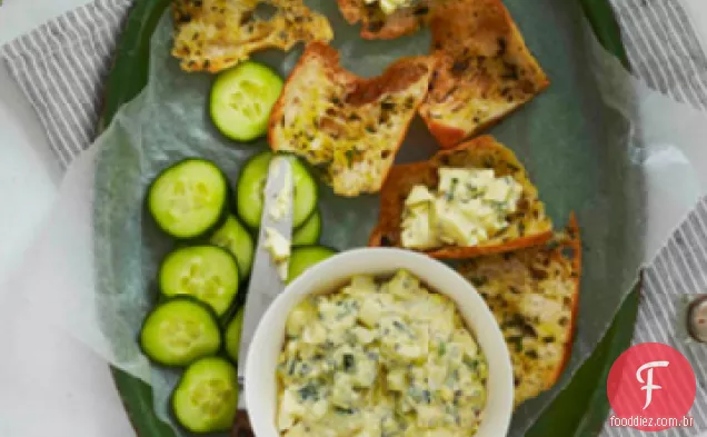 Salada De Ovo De Pepino-Manjericão
