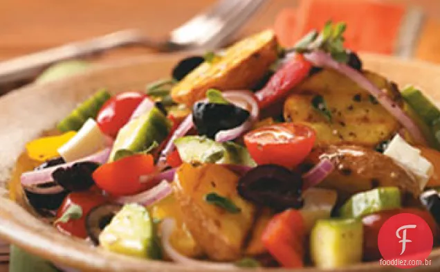 Receita De Salada De Batata Grega Grelhada