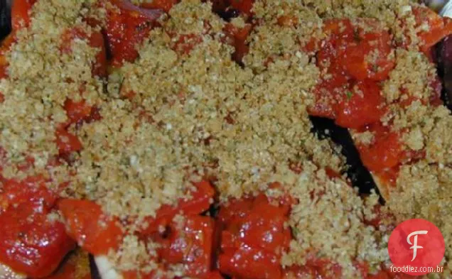 Berinjelas e tomates assados