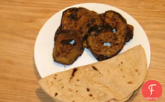 Fatias De Berinjela Picante Com Variação (Indiano)
