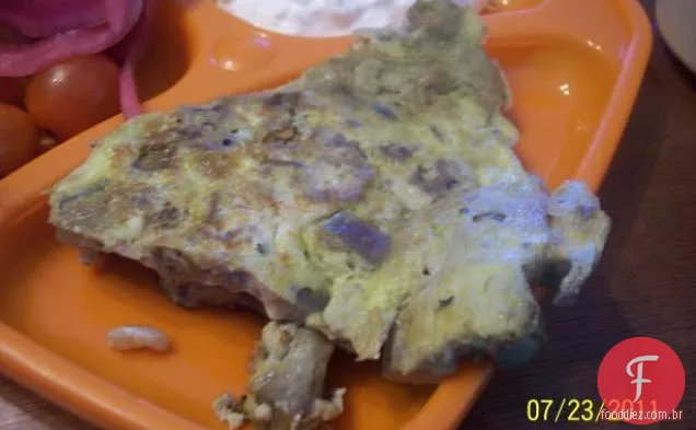 Ziti assado com berinjela e queijo ricota