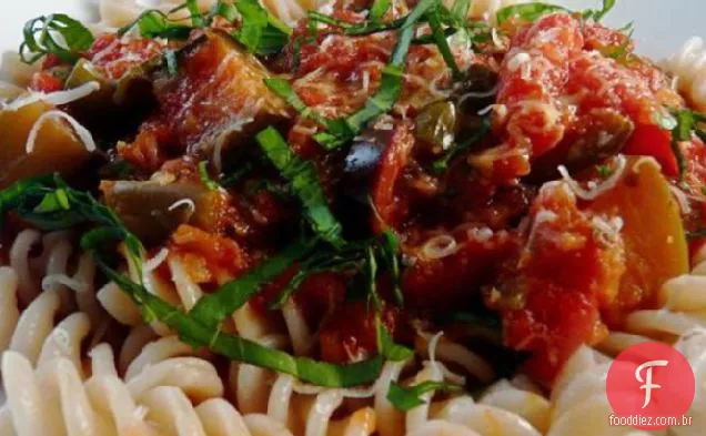 Crock Pot Pasta Com Molho De Berinjela