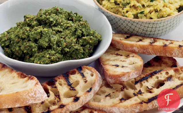 Broccoli Rabe Pesto Bruschetta