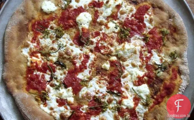 Broccoli Rabe, Ricotta & Mozzarella Pizza