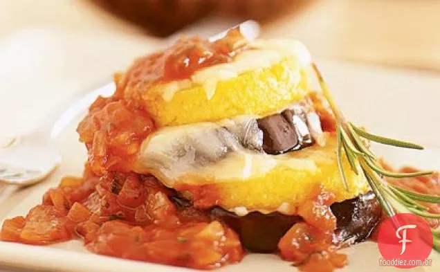 Pilhas De Parmesão De Berinjela