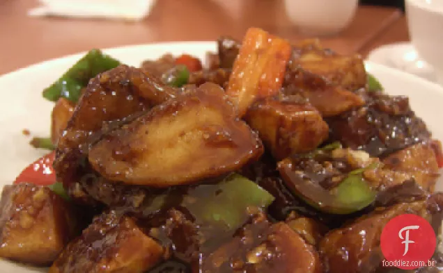 Caçarola de frango e berinjela