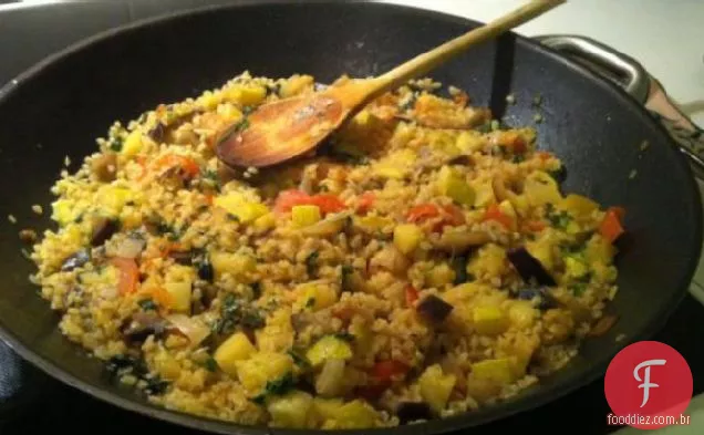 Abobrinha-Beringela Bulgur